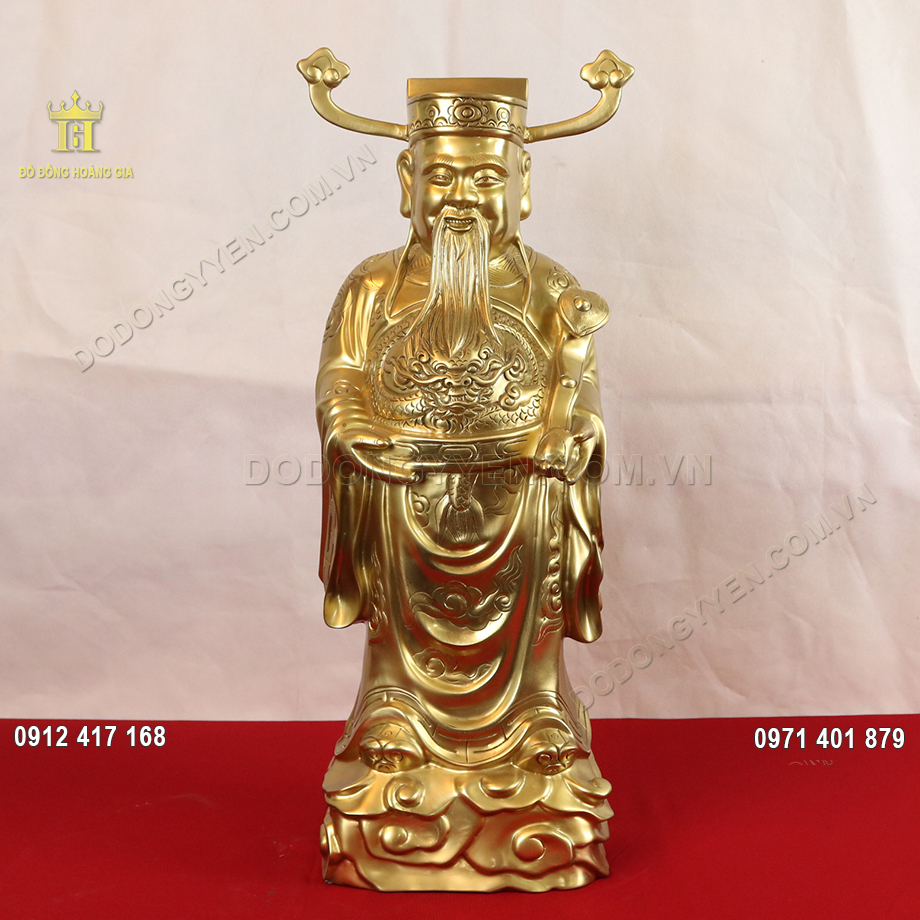 Tượng &Ocirc;ng Lộc bằng đồng v&agrave;ng